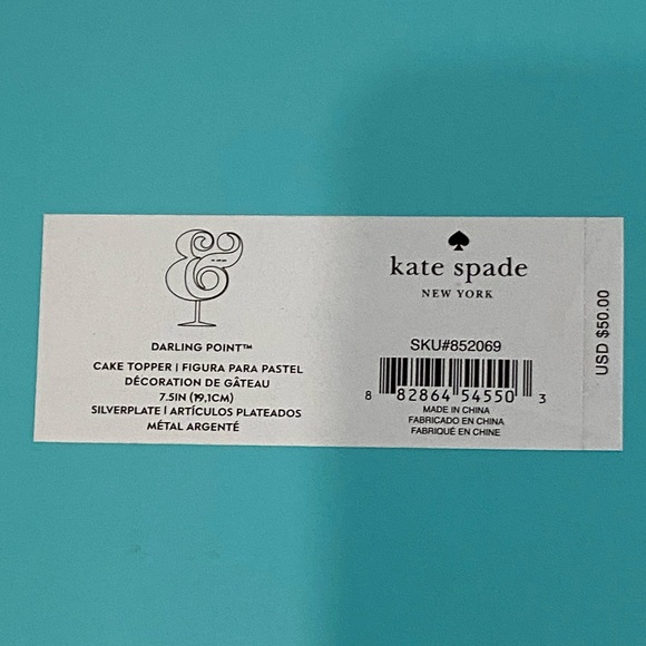 kate spade Cake Topper - “Mr and Mrs” Darling Points NWT - Picture 3 of 4